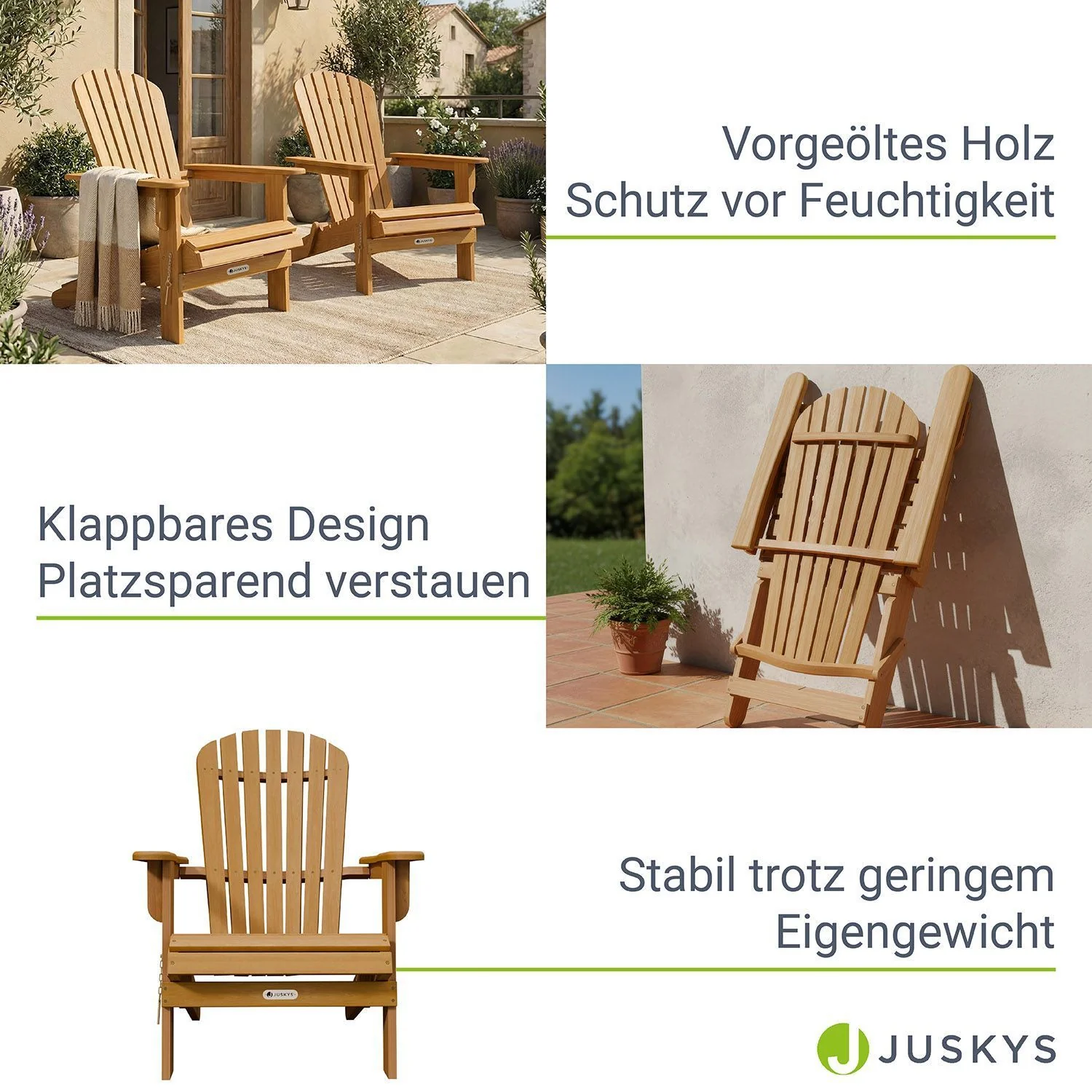 Gartenliegestuhl klappbar Korfu - Image 14