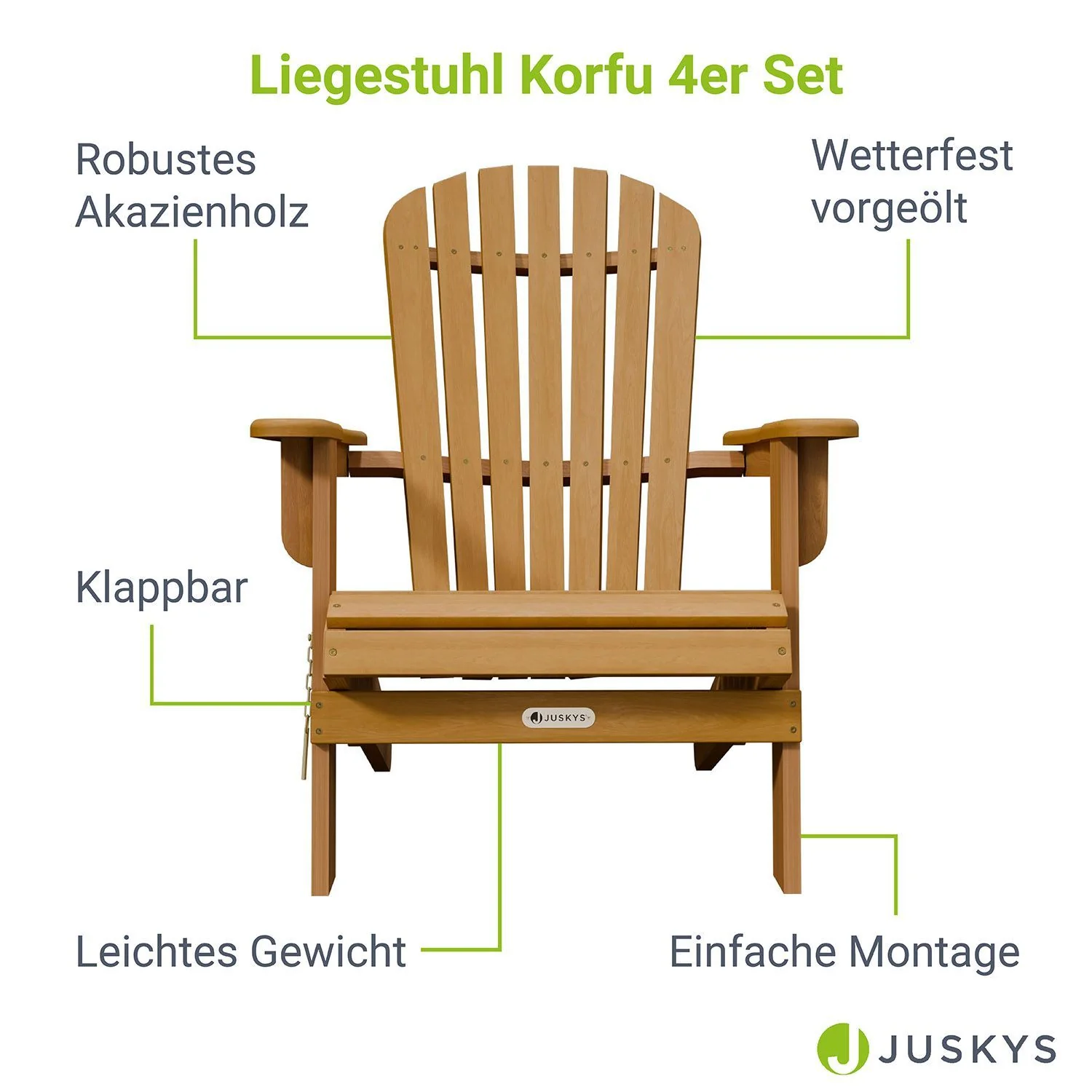 Gartenliegestuhl klappbar Korfu - Image 33