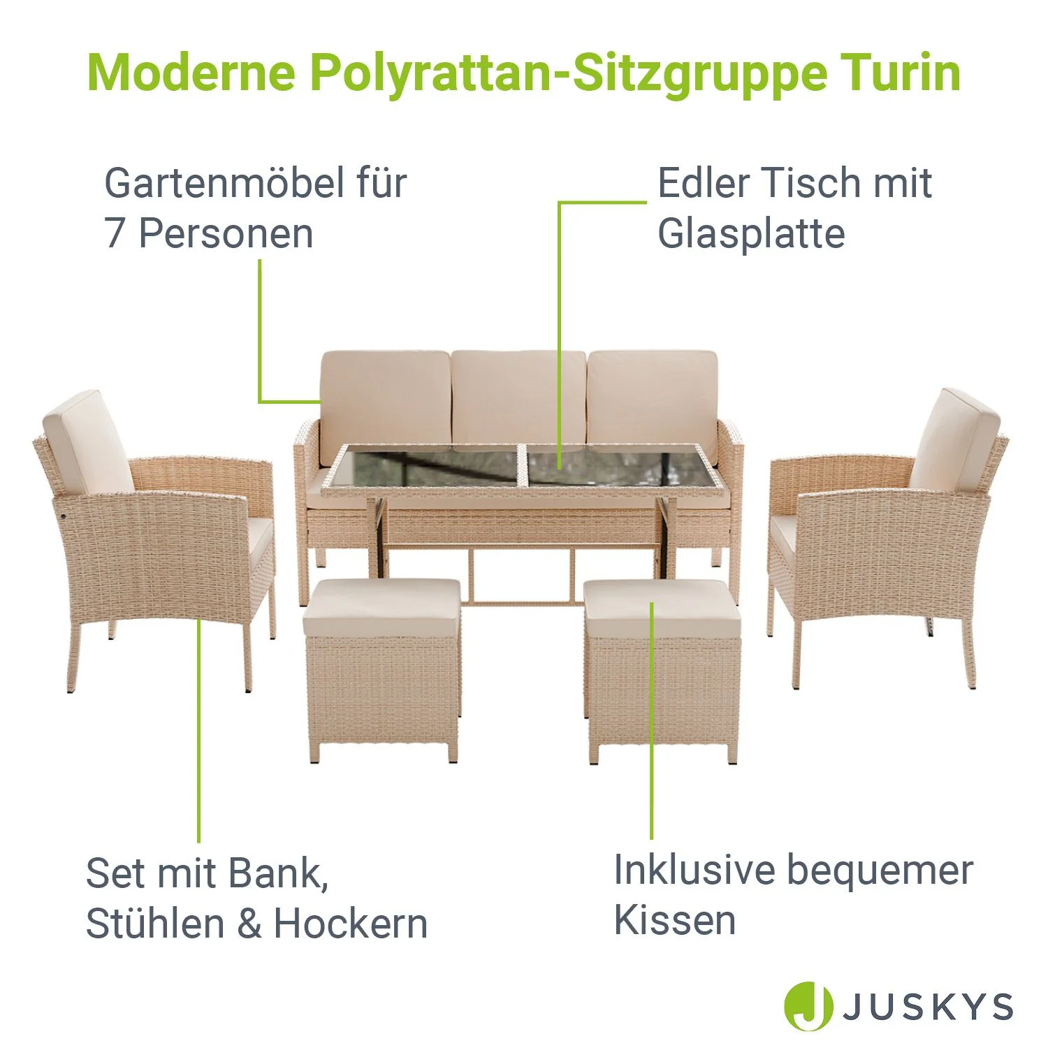 Polyrattan Sitzgruppe Turin - Image 23